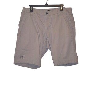 Arcteryx Mens Trim Fit Khaki Tan Hiking Casual Shorts Size 34 Logo Tech Outdoor
